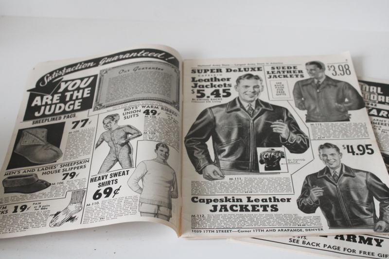 photo of original vintage US military surplus catalogs, National Army Store 1940s WWII surplus crazy low prices!  #6